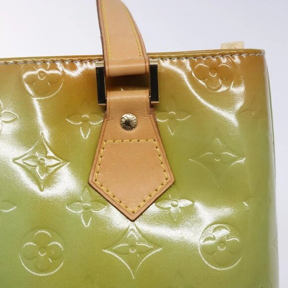 LOUIS VUITTON Monogram Vernis Houston Hand Bag Baby Blue M91005 LV Auth 132764 - Picture 10 of 16